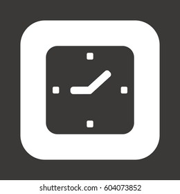 Clock   icon,  isolated. Flat  design.