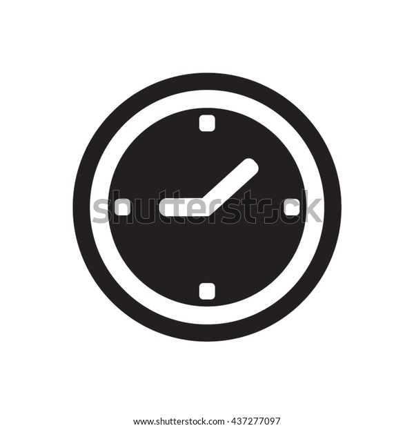 時計 アイコン フラットデザイン のベクター画像素材 ロイヤリティフリー