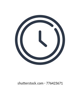 Clock icon. Isolated hour and clock icon line style. Premium quality vector symbol drawing concept for your logo web mobile app UI design.