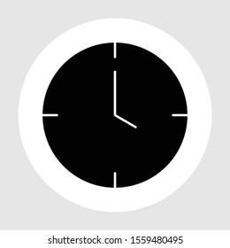 Clock icon isolated on abstract background
