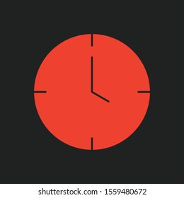 Clock icon isolated on abstract background

