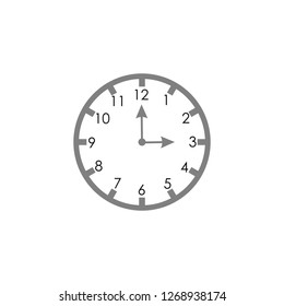 Clock icon isolated on background. Clock icon page symbol for your web site design Clock icon logo, app, UI. Clock, Timer,Hour,Time, icon Vector illustration, EPS10.