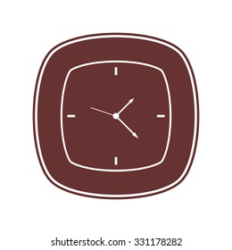 Clock icon isolated on background. Vector illustration