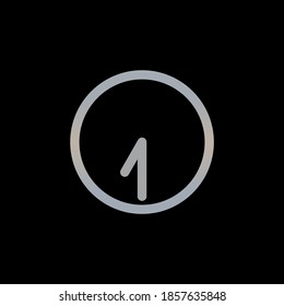 Uhrsymbol einzeln auf schwarzem Hintergrund. Zeitsymbol modern, einfach, Vektorgrafik, Symbol für Website-Design, mobile App, ui. Vektorgrafik