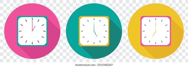 clock icon isolated on transparent background. EPS 10.
