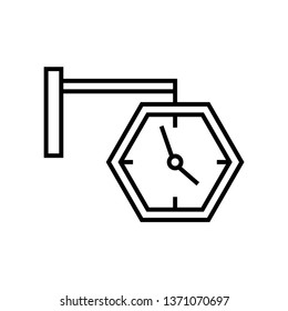 clock icon isolated on white background, vector illustration