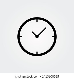 Clock Icon Isolated on White Background