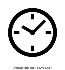clock icon isolated on white background. vector illustration