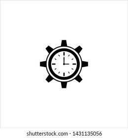 Clock icon isolated on white background. Clock icon in trendy design style. 
