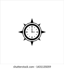 Clock icon isolated on white background. Clock icon in trendy design style. 