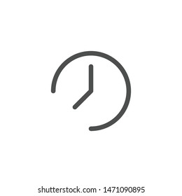 Clock icon isolated on white background. Time symbol modern, simple, vector, icon for website design, mobile app, ui. Vector Illustration