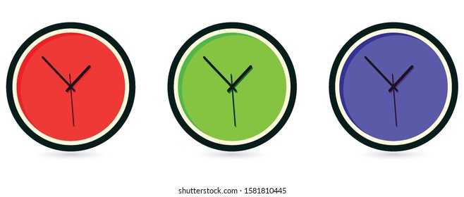 Clock icon isolated on white background. Vector illustration eps 10