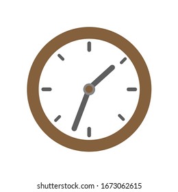 Clock icon isolated on white background. Trendy flat style for graphic design, web-site. Vector illustration EPS 10.
