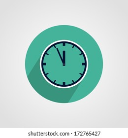 Clock Icon Isolated on White Background