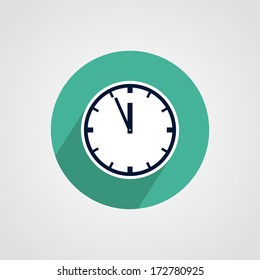 Clock Icon Isolated on White Background