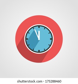 Clock Icon Isolated on White Background