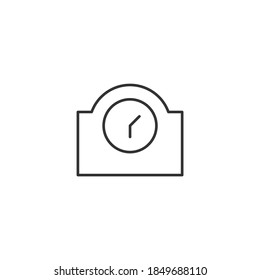 Clock icon isolated on white background. Home decor symbol modern, simple, vector, icon for website design, mobile app, ui. Vector Illustration