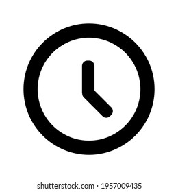 Clock icon isolated on white background vector image eps