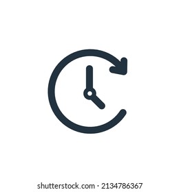 clock icon isolated on a white background. symbol of time for your website design. Vector illustration