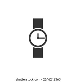 Clock icon isolated on white background. Vector flat sign