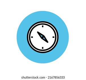 Clock icon isolated on white background. Vector illustration.
