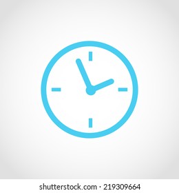 Clock Icon Isolated on White Background
