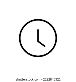 Clock icon isolated on white background. Vector illustration