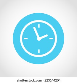 Clock Icon Isolated on White Background