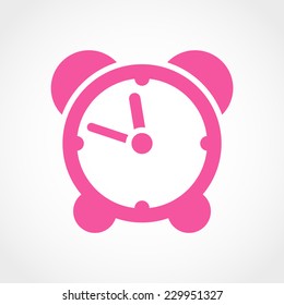 Clock Icon Isolated on White Background