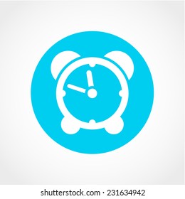 Clock Icon Isolated on White Background