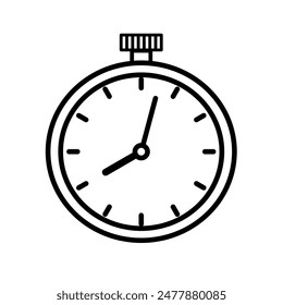 clock icon isolated on white - vector icon
