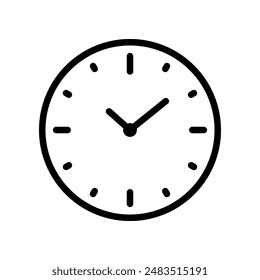 Clock icon isolated on white background.