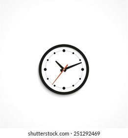 Clock Icon Isolated on White Background