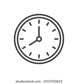Icono del reloj aislado en el fondo blanco. Icono de Vector.