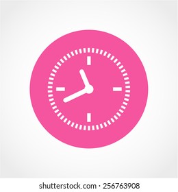 Clock Icon Isolated on White Background