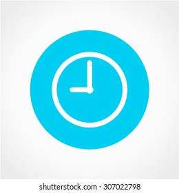 Clock Icon Isolated on White Background