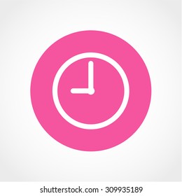 Clock Icon Isolated on White Background
