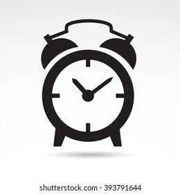 Clock icon isolated on white background. Vector art.