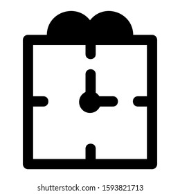 clock icon isolated sign symbol vector illustration - high quality black style vector icons
