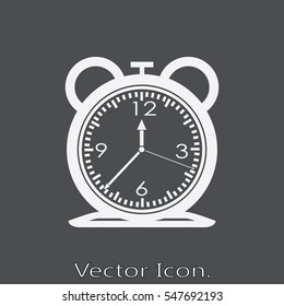 Clock icon isolated sign symbol and flat style for app, web and digital design. Vector illustration.