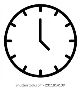 Uhrsymbol einzeln auf Vektorgrafik und transparentem Hintergrund