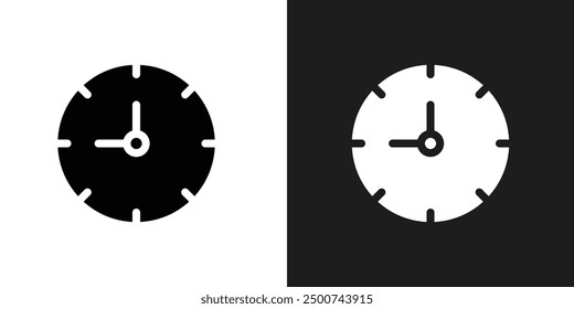 Vector de arte de línea de icono de reloj