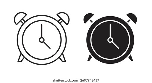 Clock icon line. eps 10 vector illustration