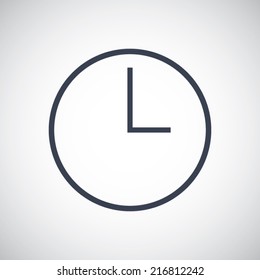 Clock icon in line style