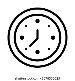 Clock Icon in Line Style