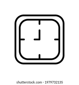 Clock icon line style vector