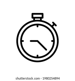Clock icon line style vector