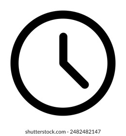 clock icon in line style. Vector illustration