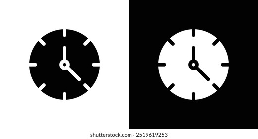 Clock icon linear logo isolated