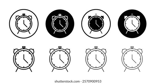 Clock icon linear logo isolated